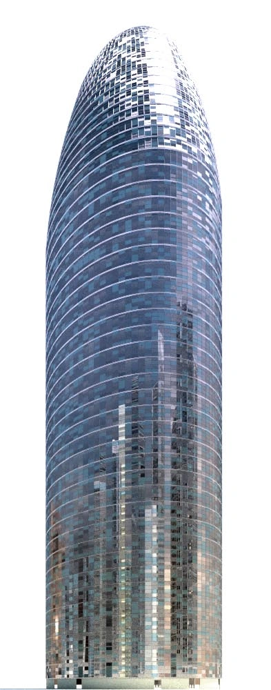 现代简约玻璃幕墙高楼3D模型建筑设计灵感