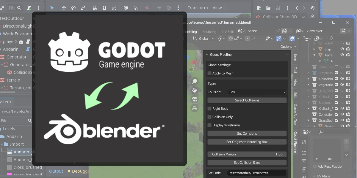 Blender Godot引擎桥接插件 Blender to Godot 4 Pipeline v2.1