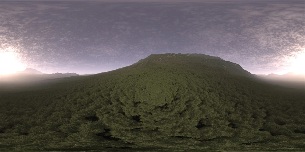 森林山丘全景360度HDR图像