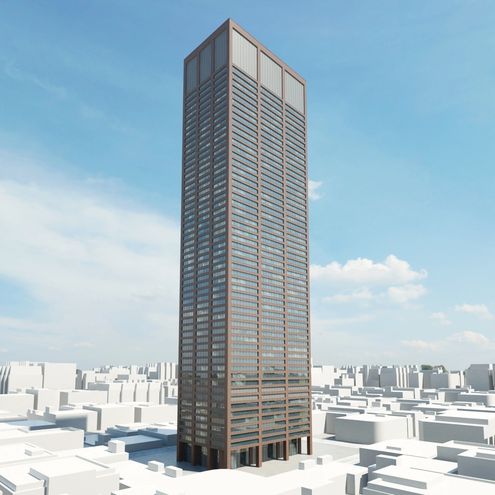 现代城市天际线3D模型