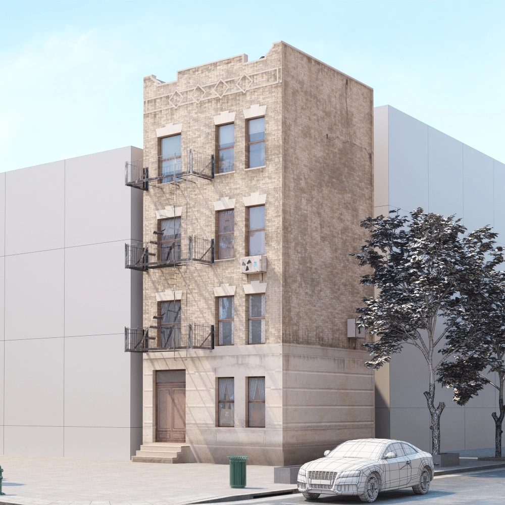 城市角落的经典建筑3D模型