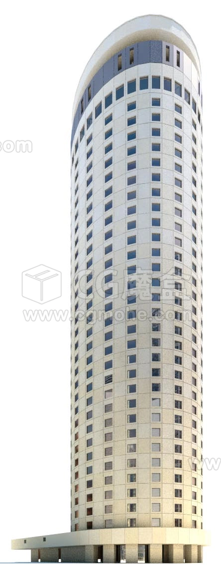 现代风格高层住宅楼3D模型素材