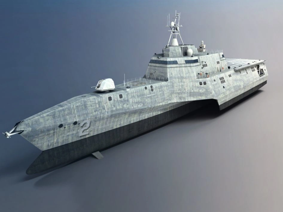 现代军舰3D模型素材