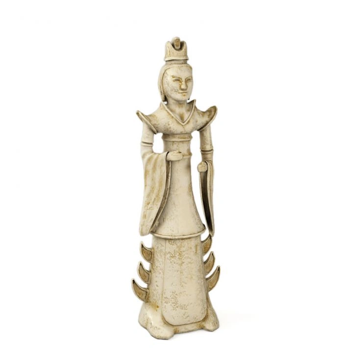 古代陶瓷人物雕塑皇冠权杖艺术收藏品
