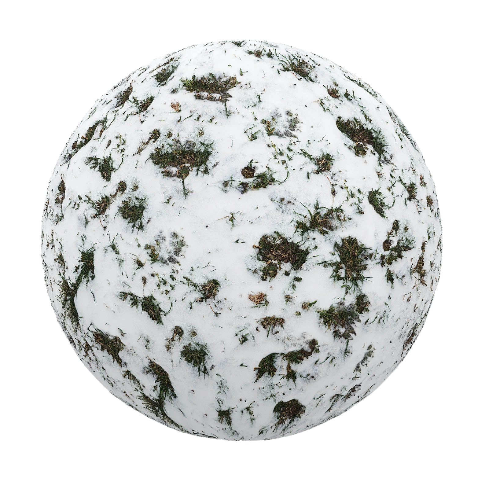 雪覆草地贴图