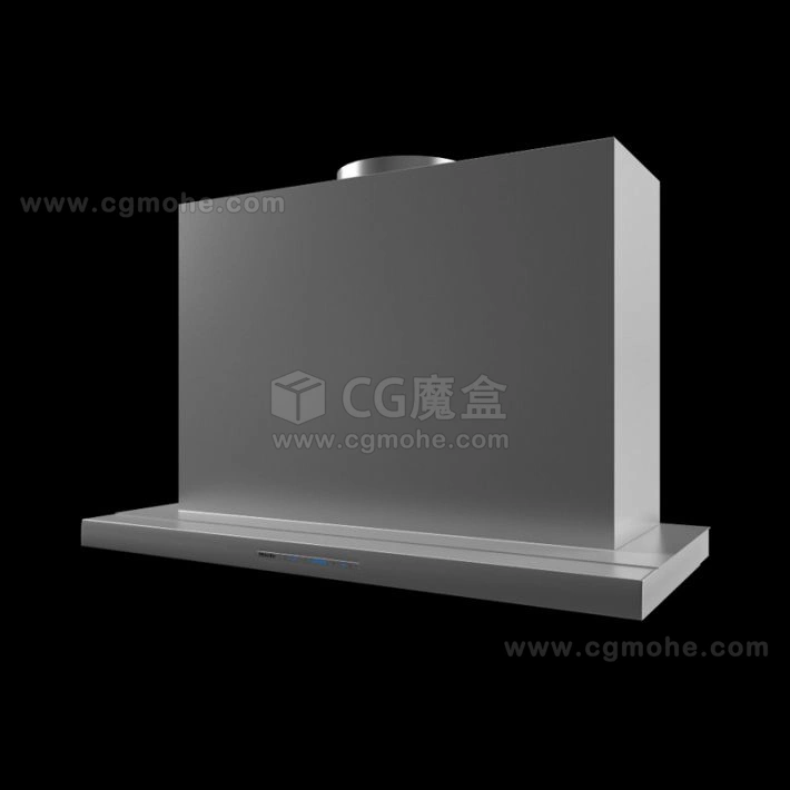 现代不锈钢厨房抽油烟机3D模型