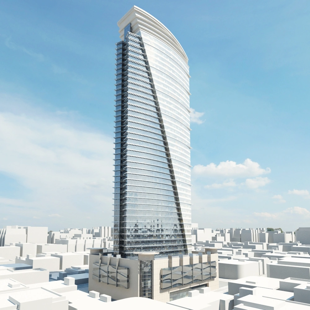 现代城市摩天大楼3D模型