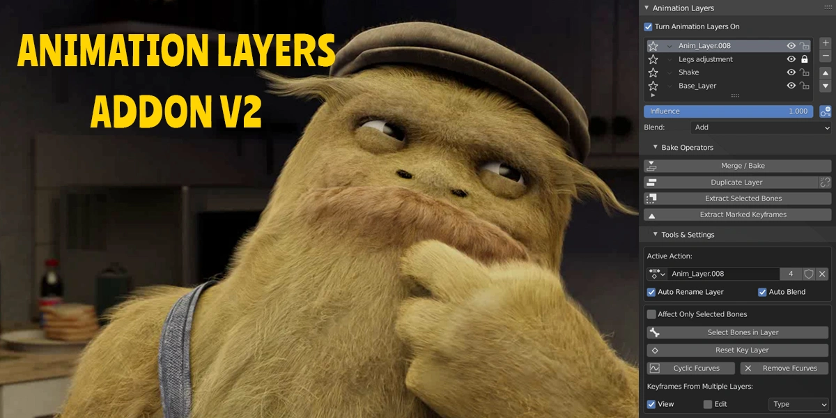 Blender图层控制动画插件 Animation Layers V2.1.8.6