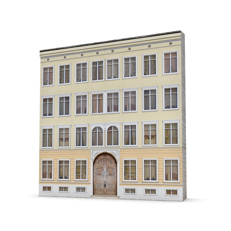 欧式古典建筑模型精致门窗设计家居装饰