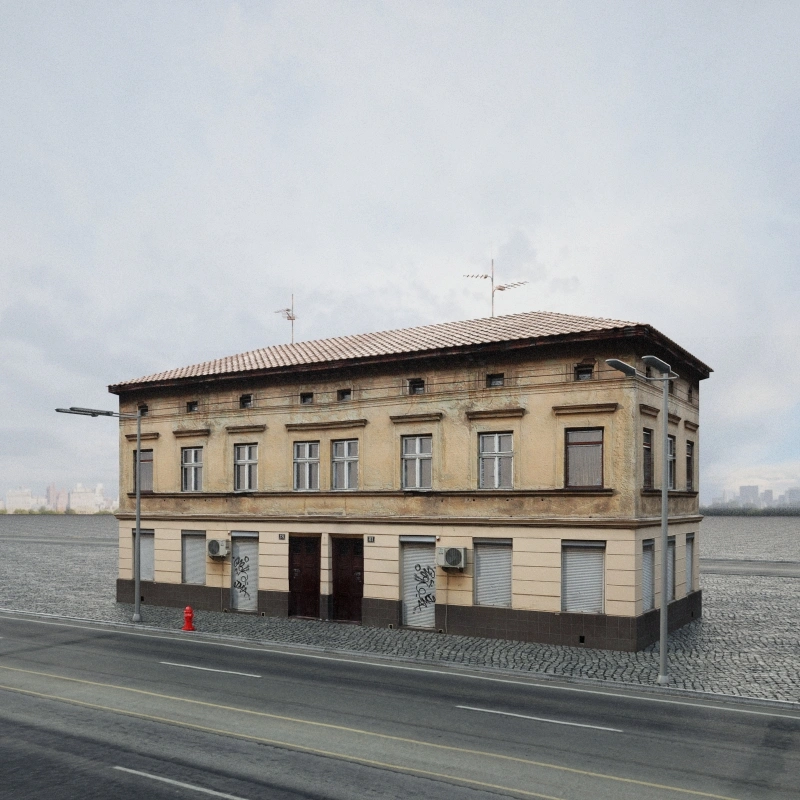 城市角落经典建筑3D模型