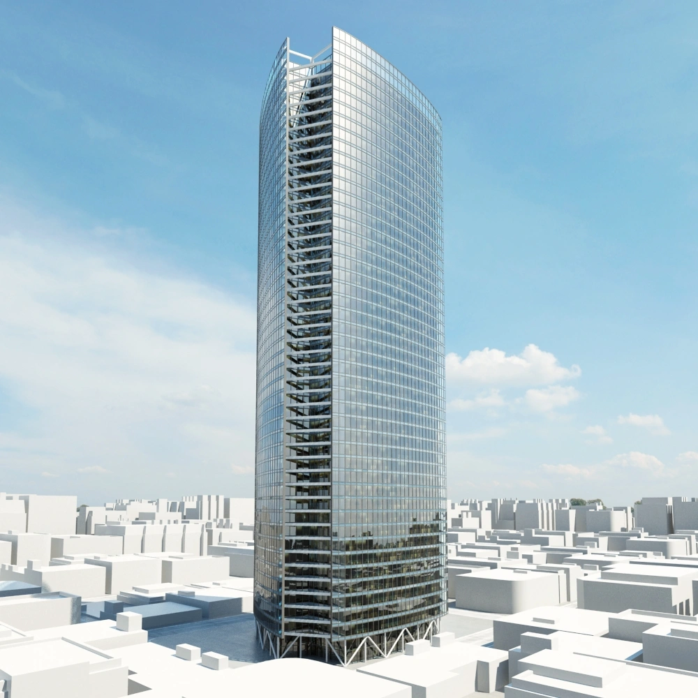 现代都市摩天大楼3D模型