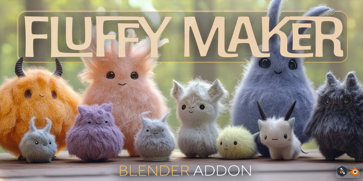 Blender毛发生成器插件 Fluffy Maker V1.0.0