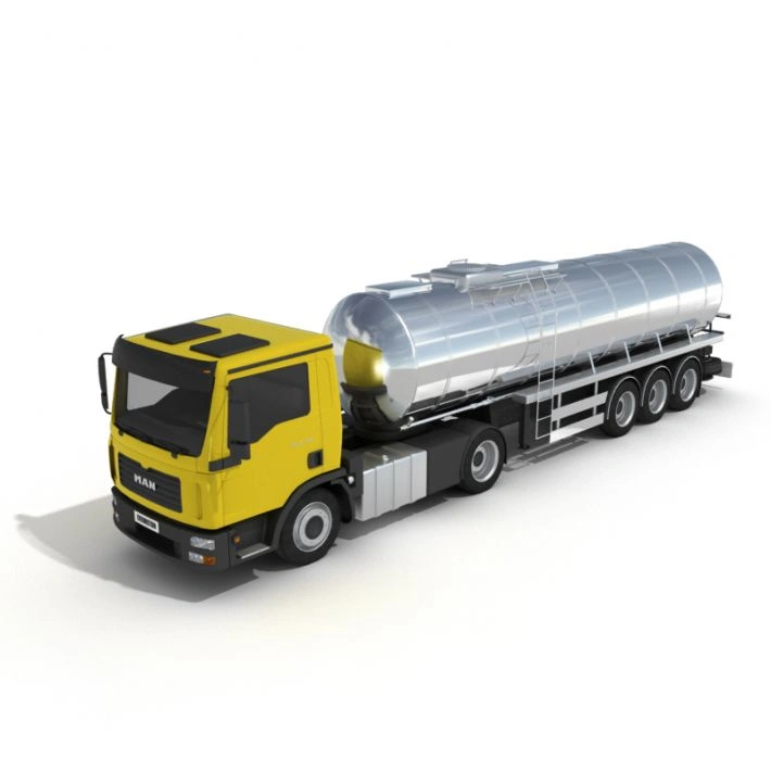 MAN品牌黄色油罐车3D模型工业风