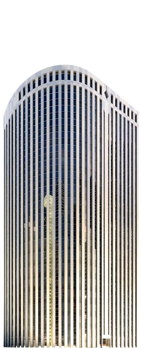 现代简约圆柱玻璃幕墙商务办公建筑模型