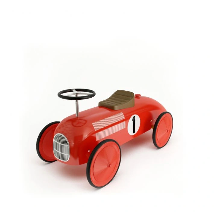 红色复古玩具车3D模型