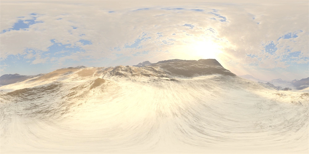 雪域奇观360全景雪山日出