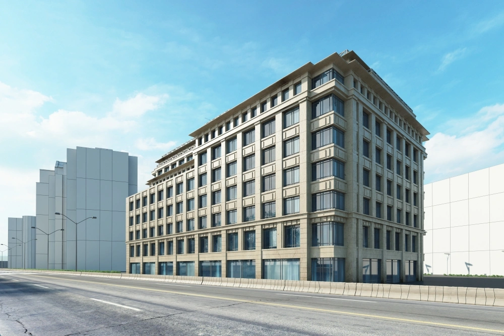 现代城市角落建筑3D模型