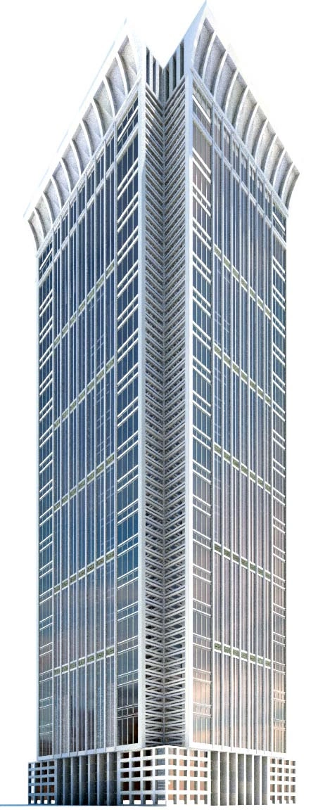 现代高层建筑3D模型素材