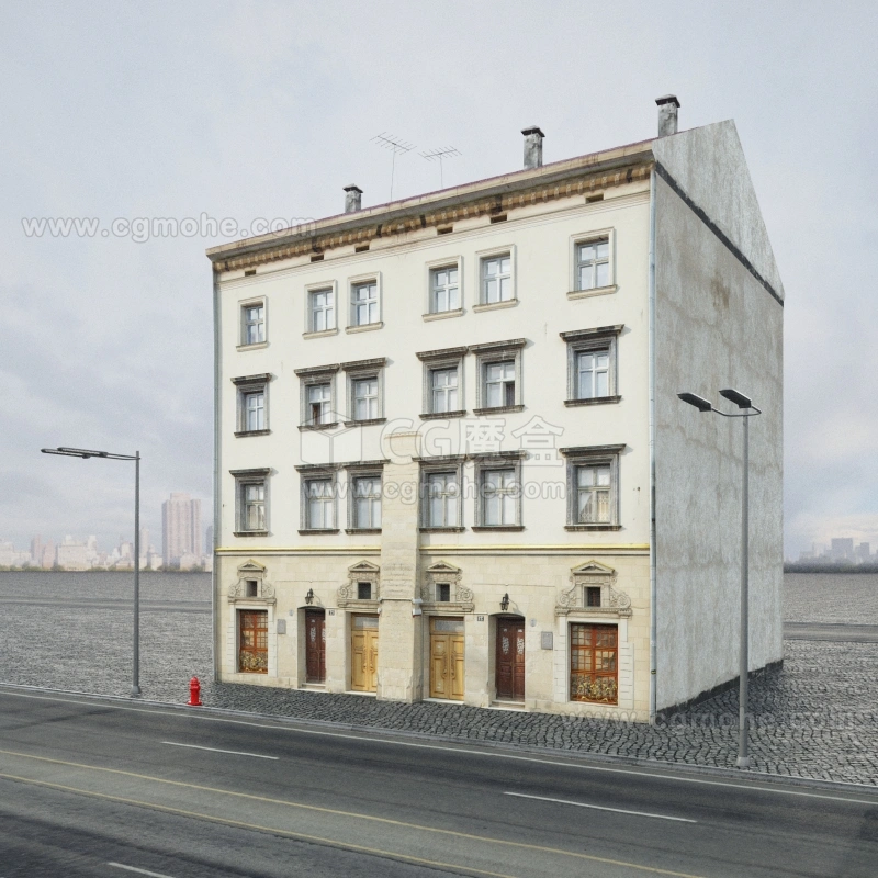 经典城市角落建筑3D模型