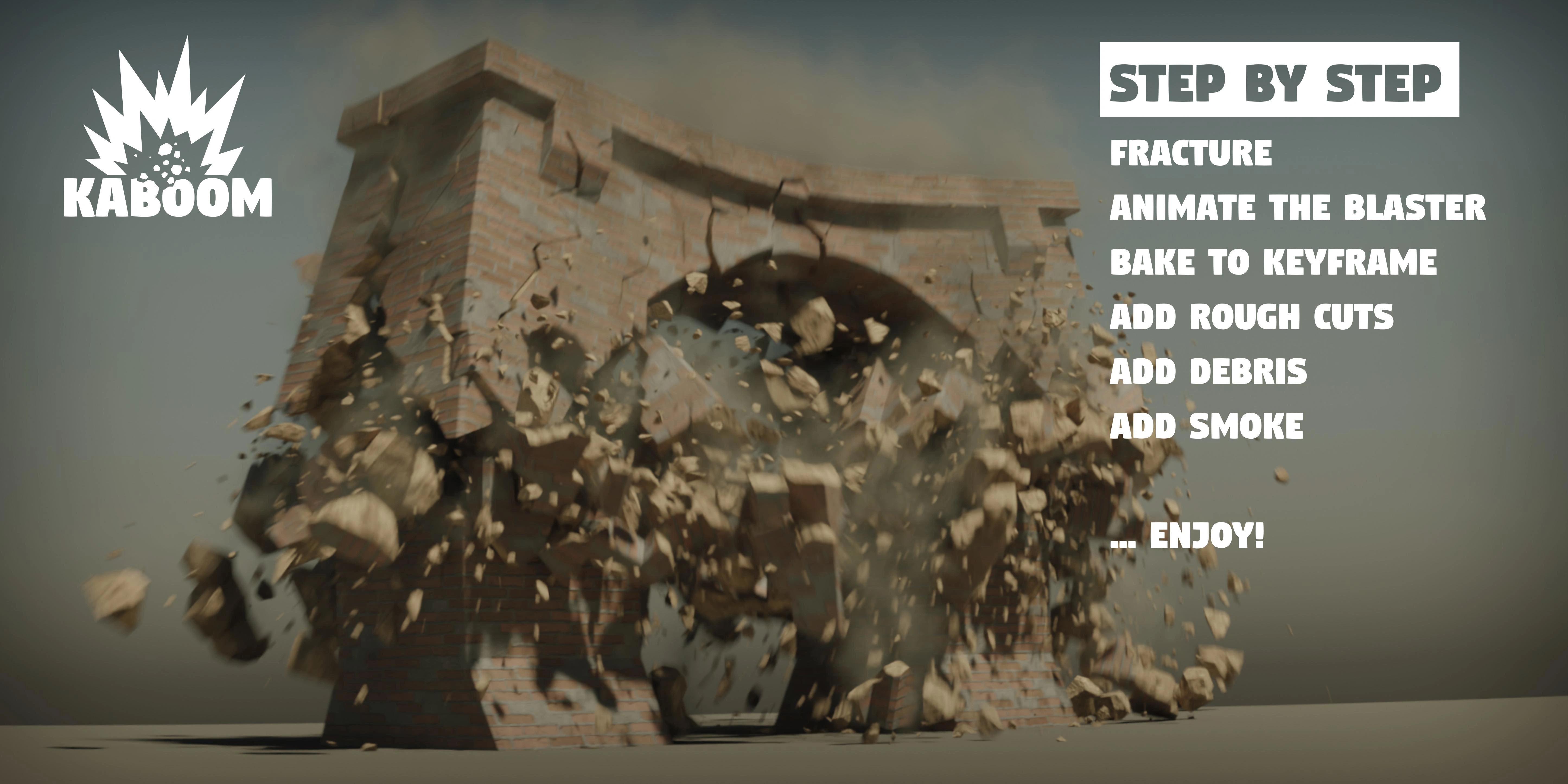 Blender爆炸破碎特效插件 Kaboom V1.5.6
