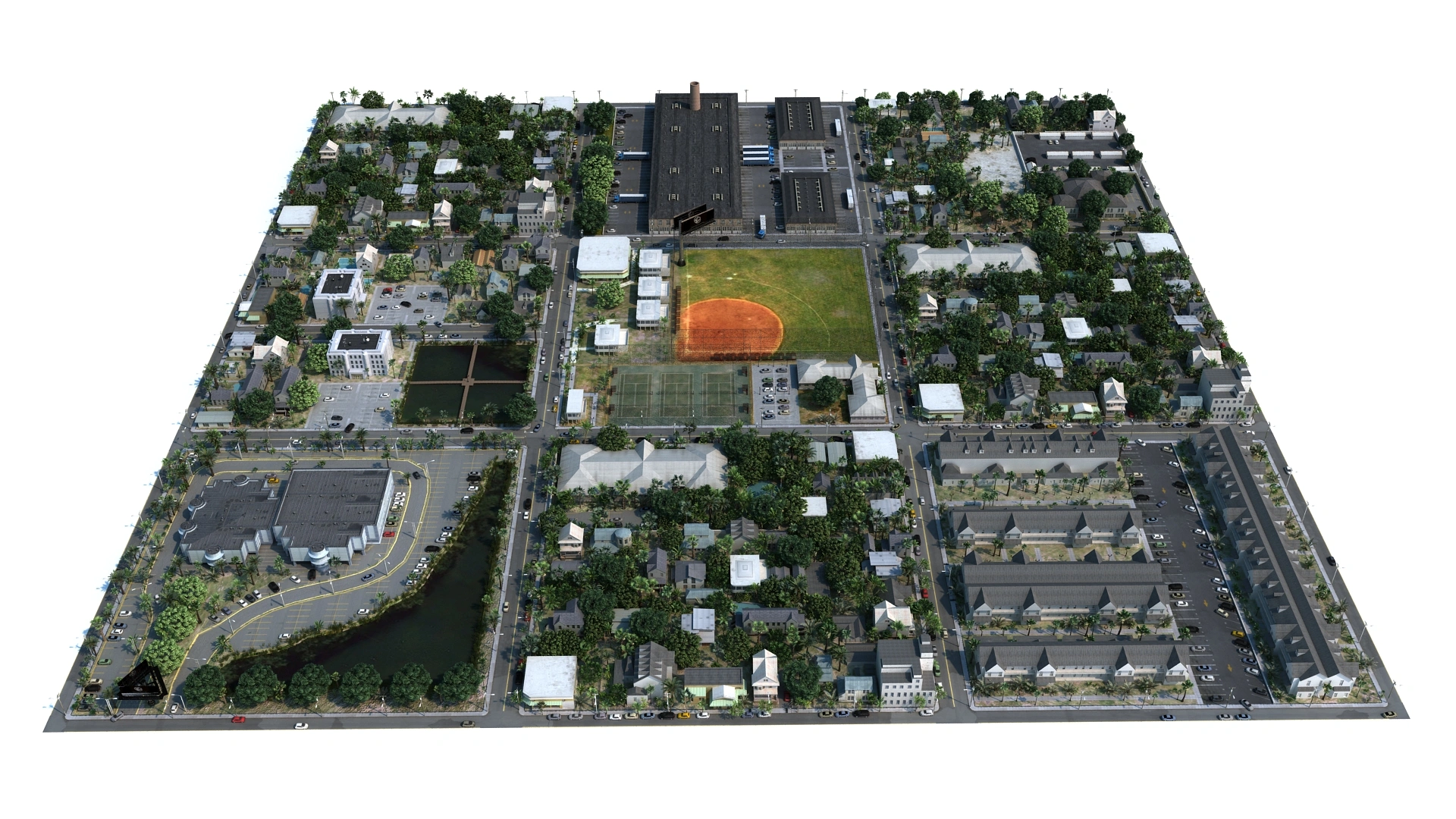 城市建筑3D模型