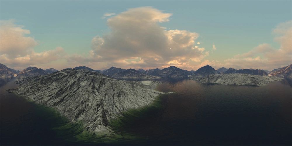 宁静的高山湖泊风景HDRI