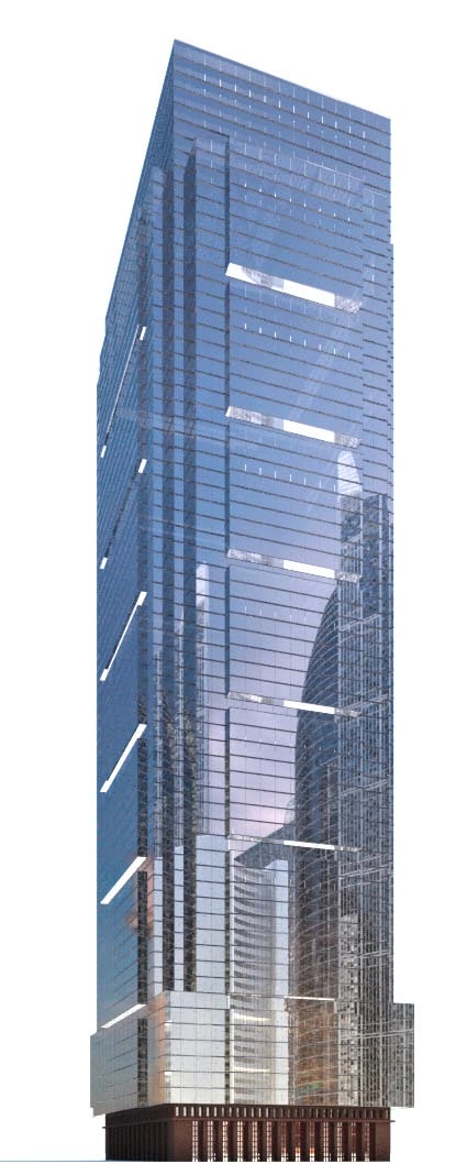 现代简约玻璃幕墙高层建筑3D模型