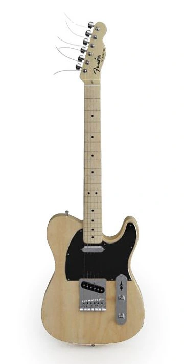 FenderTelecaster3D模型经典吉他爱好者必备