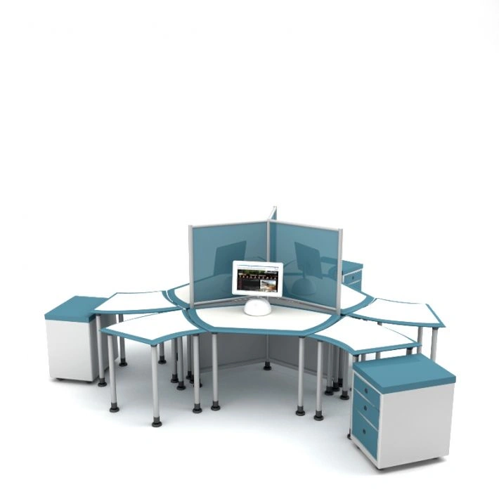 现代办公桌椅组合3D模型素材