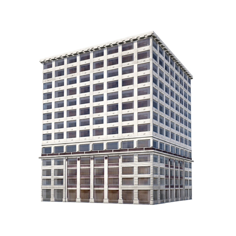 现代简约高层办公楼3D模型商业办公空间