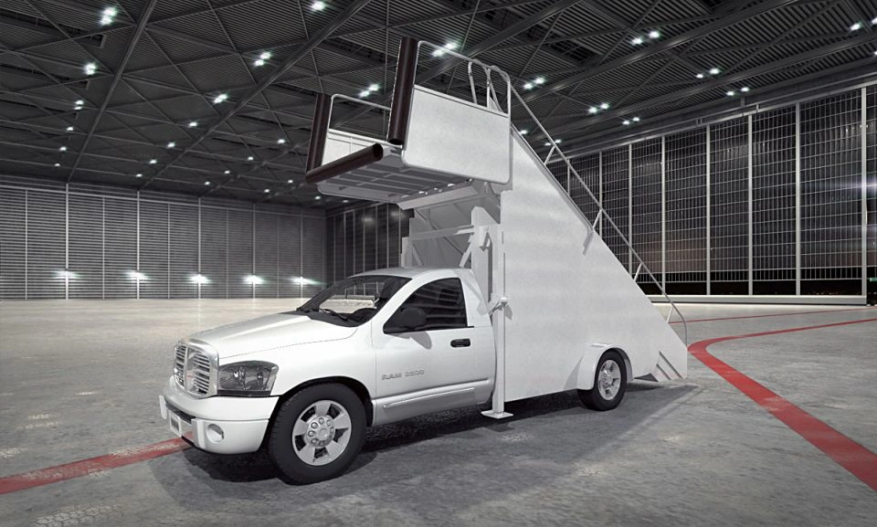 机场登机梯车3D模型素材
