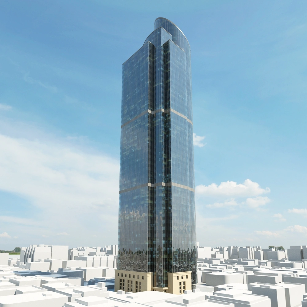 现代城市摩天大楼3D模型