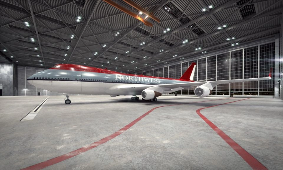 西北航空飞机3D模型素材