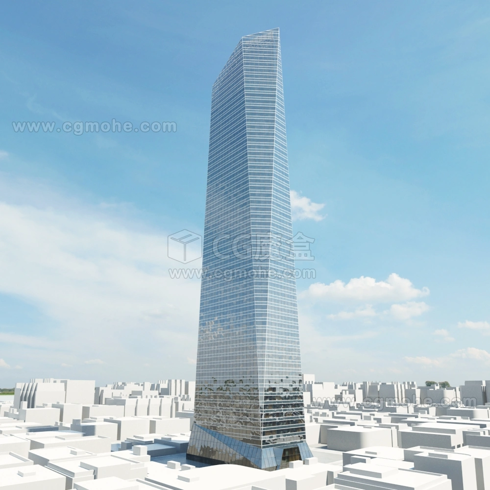 现代城市天际线3D模型