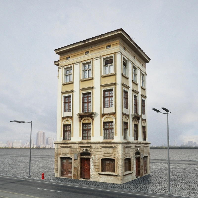 古典欧洲角落3D建筑模型