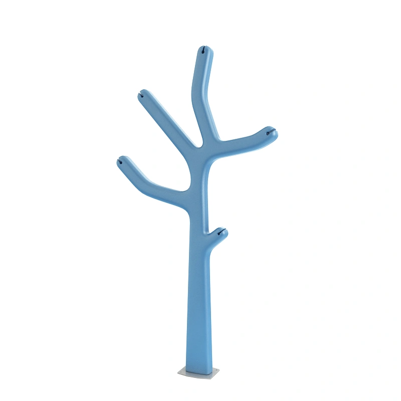 蓝色简约创意树形衣帽架3D模型素材