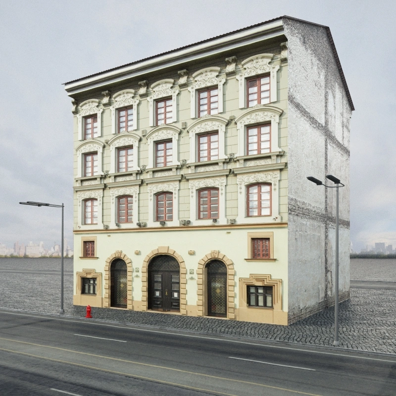 古典风格3D建筑模型