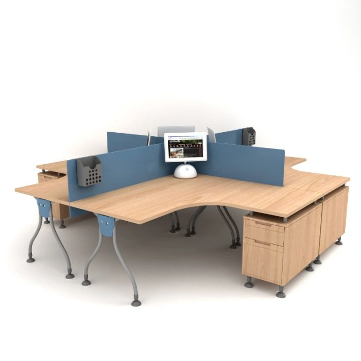 现代办公桌组合3D模型素材