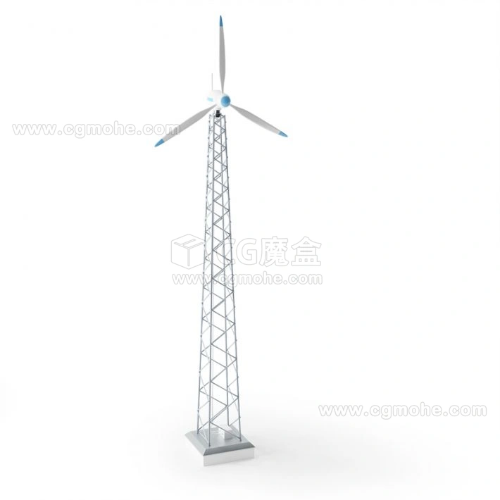 现代风力发电机3D模型