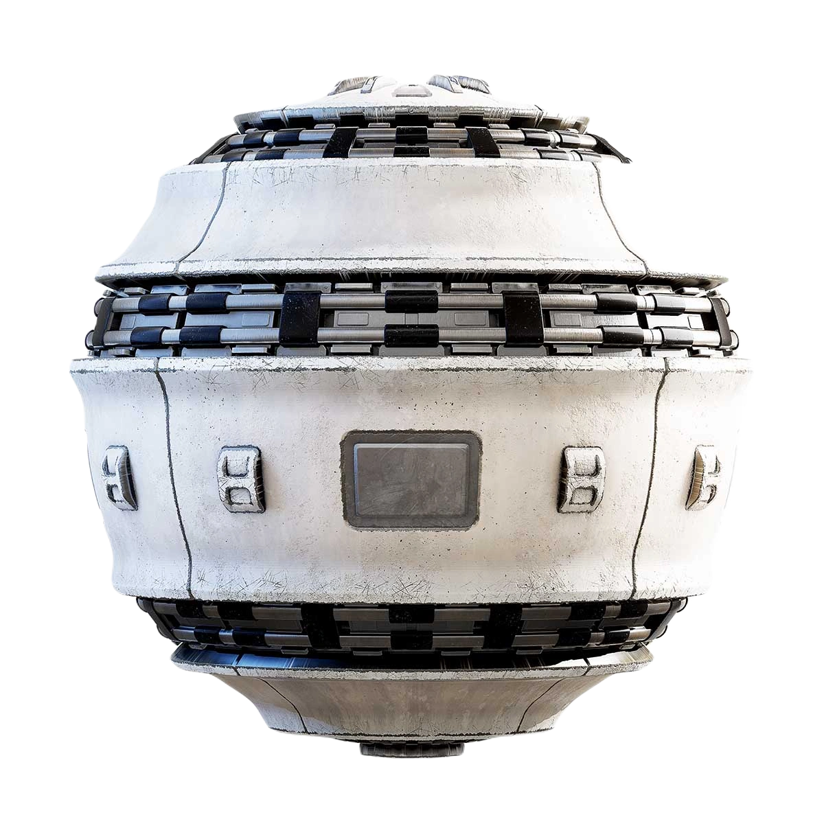 未来感白色宇宙飞船墙壁材质贴图
