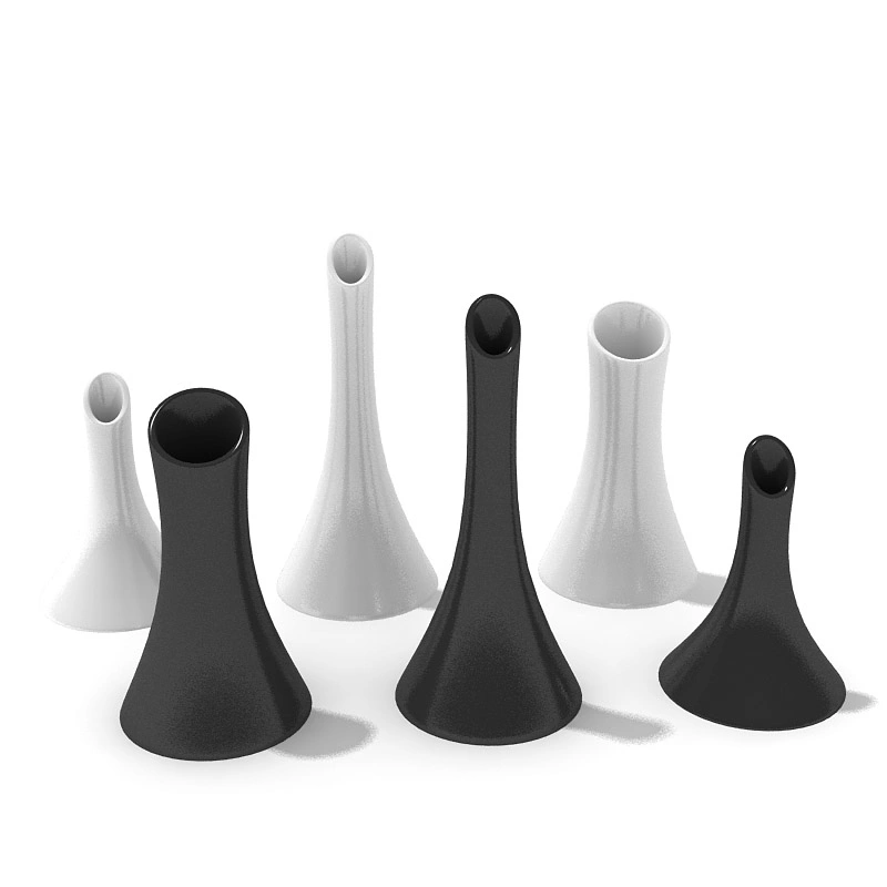 简约现代黑白陶瓷花瓶3D模型家居装饰
