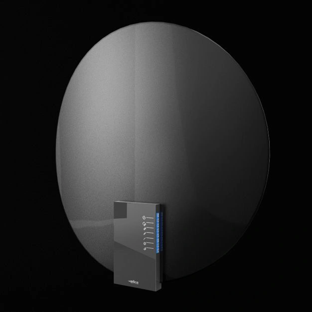 圆形黑色玻璃墙饰3D模型