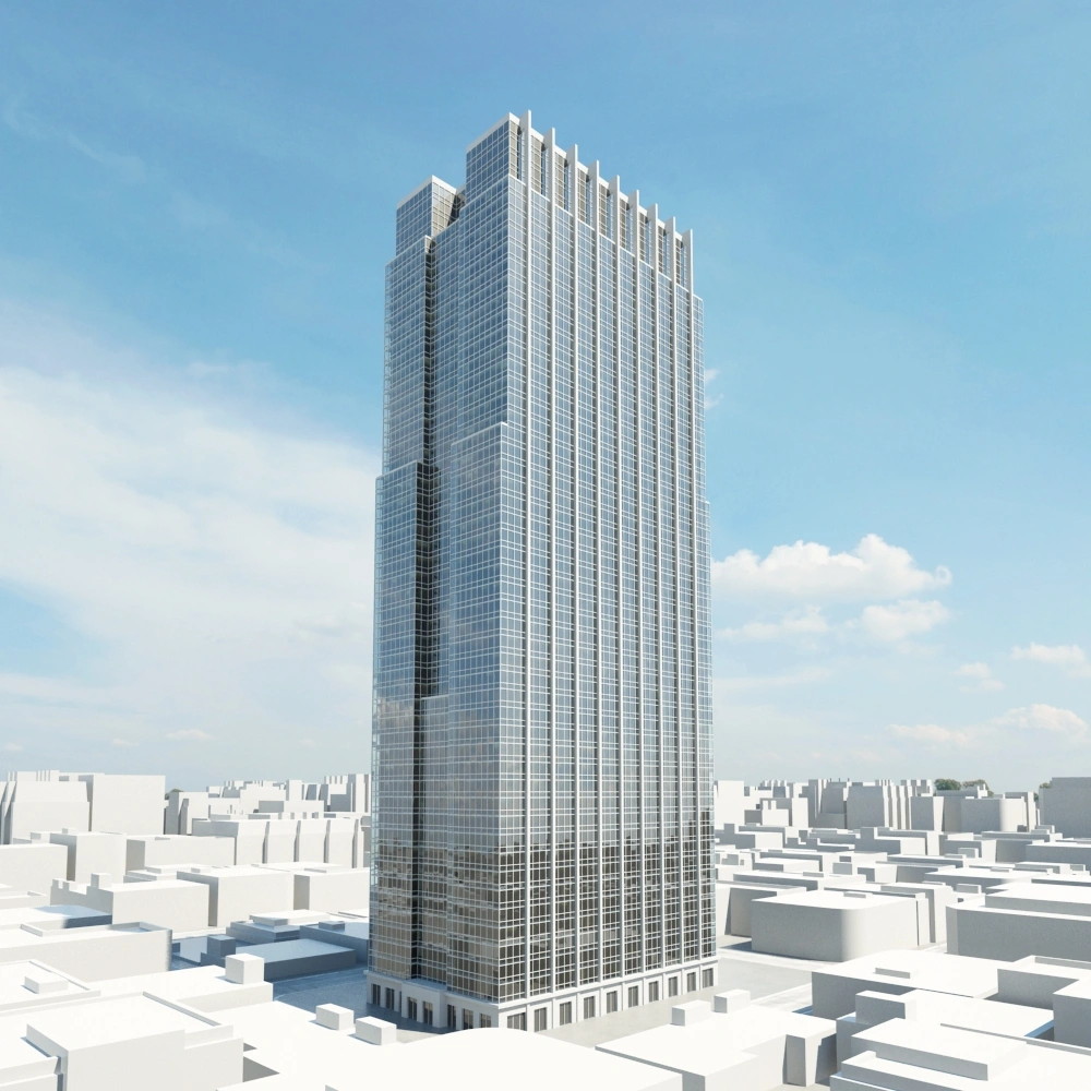 现代都市摩天大楼3D模型素材
