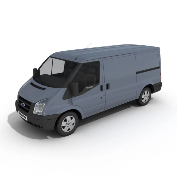 福特全顺商务货车3D模型简约灰商务出行