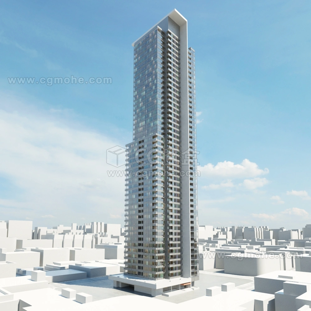 现代都市摩天大楼3D模型