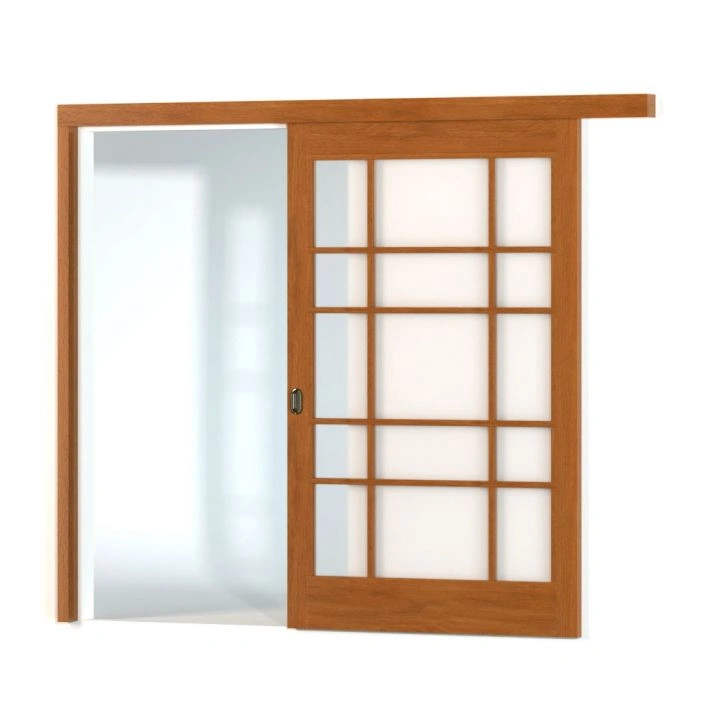 现代木质滑动门3D模型