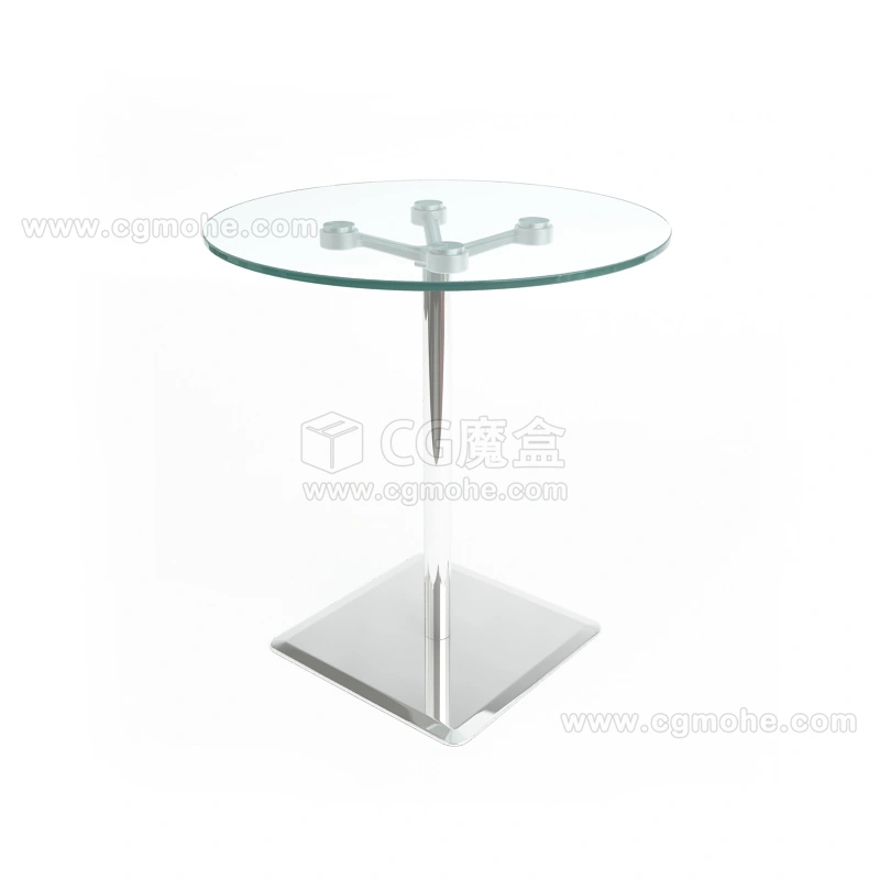 玻璃圆桌3d模型