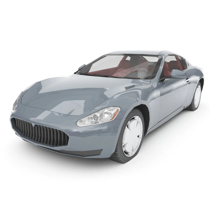 3D银灰色跑车模型素材