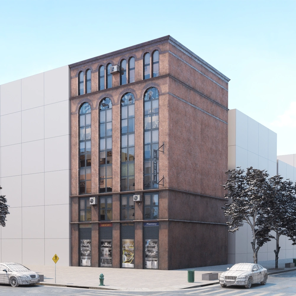 现代城市商业建筑3D模型