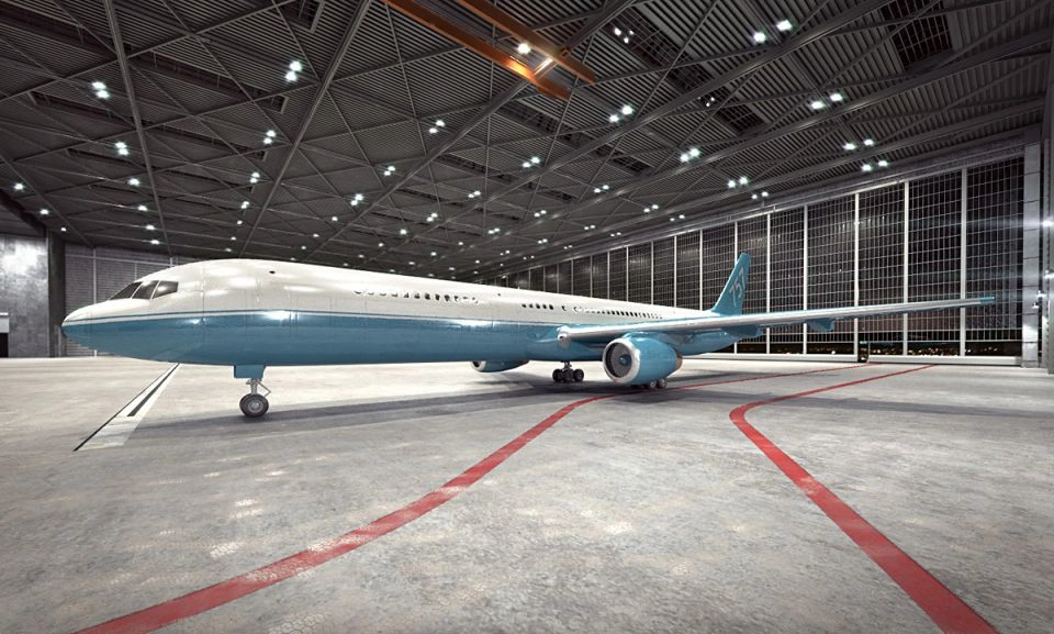 现代商务飞机3D模型